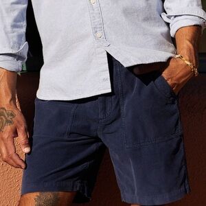 Outerknown Men Size 40 Organic Cotton Navy Shorts